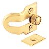 Prime-Line F 2889 Wood Window Vent Lock, Brass Plated Steel