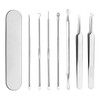 Trust Contact Square Plug Tweezers, Set of 7, Acne Removal,