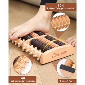 Foot Massage Roller Beech Wood Fascia Massager Cellulite Fight Muscle Relaxation for Legs, Waist, Buttocks, Abdomen, Neck, Shoulders and Arms