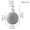 Ceramic Soap Dispenser for Bathroom Kitchen Shower Round Ball Shaped