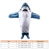 Wearable Shark Sleeping Bag Soft Cozy Flannel Hooded Blanket for