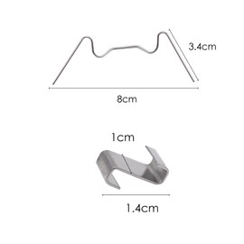 TRIXES Pack of 100 Greenhouse Clips for Attaching Greenhouse Windows/Glass, Plastic, Polycarbonate, Plexiglass Panes, Aluminium Accessories for Window Replacement Clamp in Greenhouses