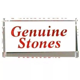 FindingKing 3 Genuine Stones Jewelry Showcase Counter Crystal Signs