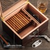 GLENCREAG MMT-3041 Cigar Humidor Box for 55 Counts, See-Through Design