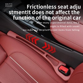 Mtverver 2PCS Car Seat Gap Filler Organizer with Phone Holder,[Upgrade Version] Car Seat Gap Organizer for Prevent Falling,Essential Car Accessories Car Side Seat Gap Filler (Claret)