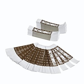 MOOLAH Self-Sealing Currency Bands, Brown, $5000, Pack of 1000 (729205000)
