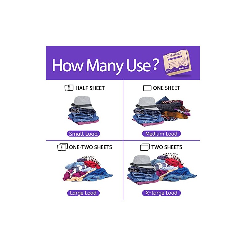 CLEARALIF Laundry Detergent Sheets 80 Sheets (Up to 160 Loads),