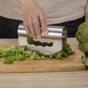 Salad Knife Chopper with Protective Cover - Stainless Steel Salad