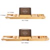 VaeFae Bamboo Bathtub Caddy Tray, Expandable Bath Tray for Tub