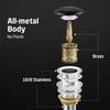 Ceramic Cap Sink Drain Strainer with Overflow, KES Black Bathroom