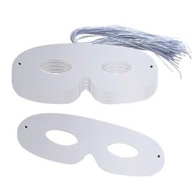 MEISH 20 Pieces Die Cut Paper Masks Blank Mask White Paintable Eye Mask DIY Graffiti Half Face Masks for Party Supplies