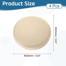 sourcing map 4 Pack Stool Covers Round, 16-20 Inch Bar Stool Covers Washable Dustproof Slipcover Seat Cushion with Elastic for Bar Kitchen Living Room Decor, Beige