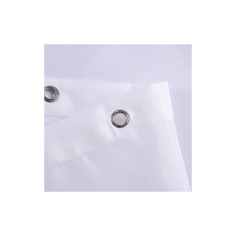 Homehold 180cm Wide By 180cm High White Shower Curtain, Waterproof