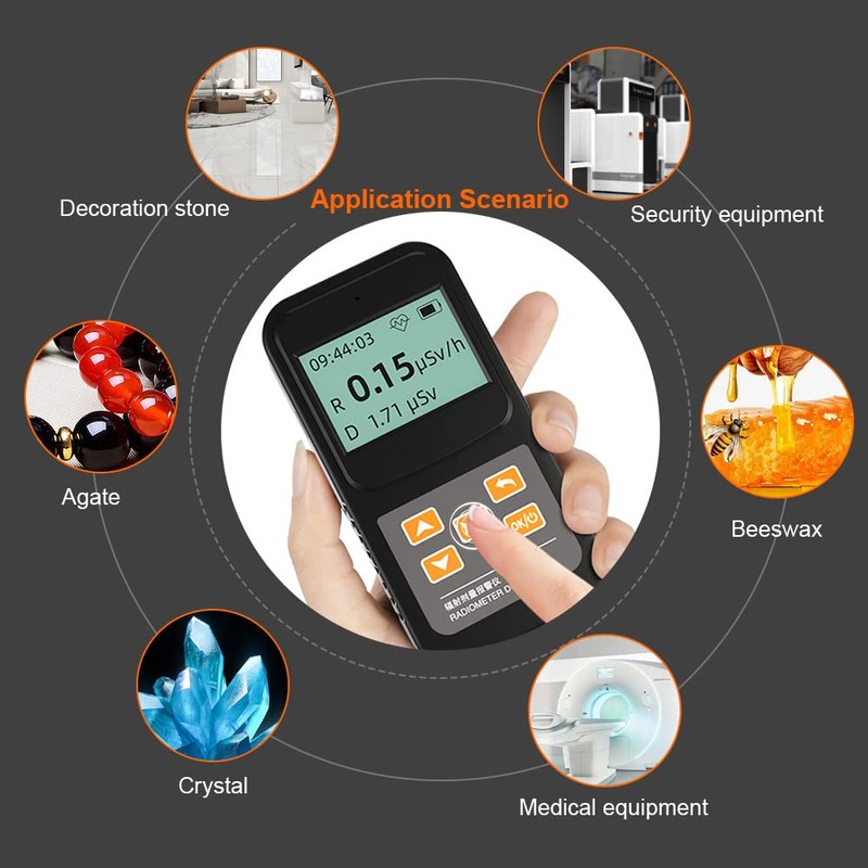 Nuclear Radiation Detector, Geiger Counter with Click Sound for Beta