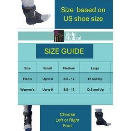 Alpha Medical Ankle and Foot Stabilizing Brace – Orthotic AFO Rigid Stabilizer for Protection & Sprain Support. For Weak Ankles and Use During Sports HCPC L1971/1906 (Medium ; Left)
