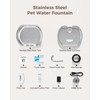 Cat Water Fountain Stainless Steel: 108oz/3.2L Cat Fountain for Drinking-