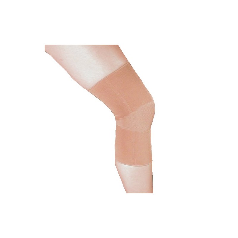Elastic Slip On Knee Support Color: Beige, Size: Medium
