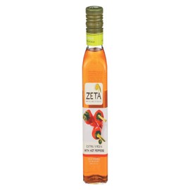 ZETA THE LAND OF GALILEE Hot Peppers Flavored Extra Virgin Olive Oil, 8.5 FZ