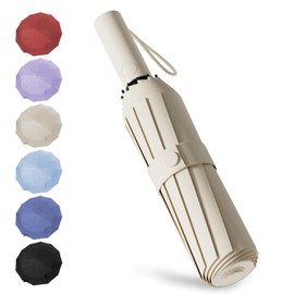 EEPLUYTY Umbrella, Umbrella, Umbrella Windproof Travel Umbrellas For Rain, Umbrella Windproof Travel Umbrella, Automatic Opening and Closing, beige