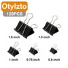 Otylzto 120Pcs Binder Clips Assorted Size, Office Clips with Clear