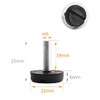 24 x Furniture Feet Adjustable Black M6 | Levelling Feet