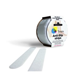 Tenura Anti Slip Bath & Shower Stickers (White, Strips)