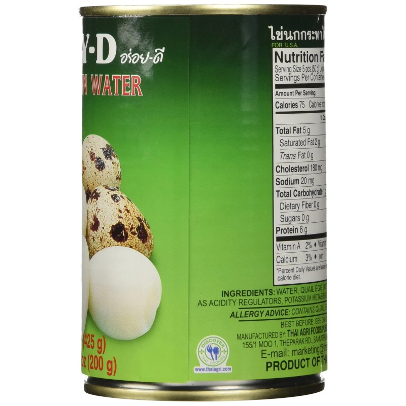 Aroy-D Aroy D Quail Eggs in Water 15oz Pack of