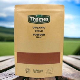 Organic Chilli Powder-Certified Organic, Non-GMO, Vegan, No Additives, No Preservatives, Resealable Bag by Thames Organic 100g