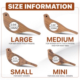 Walnut Bird Book Page Holder, Smooth Finish Wood Book Holder for Reading, Ideal Book Reader Gifts, Book Worm Gifts for Women, Thumb Book Page Holder - For Book Lovers & Literary Gifts (Mini)