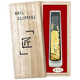 Battle Lacquer Crafts 蒔絵 Nail Clippers Tiger Paulownia Box