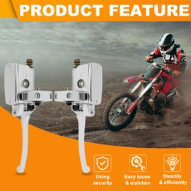 Triumilynn Universal 1" 25mm Brake Master Cylinder Lever Motorcycle Replacement for Honda Yamaha Suzuki Kawasaki Hydraulic Clutch Brake Goldwing Left & Right Set (Chrome)