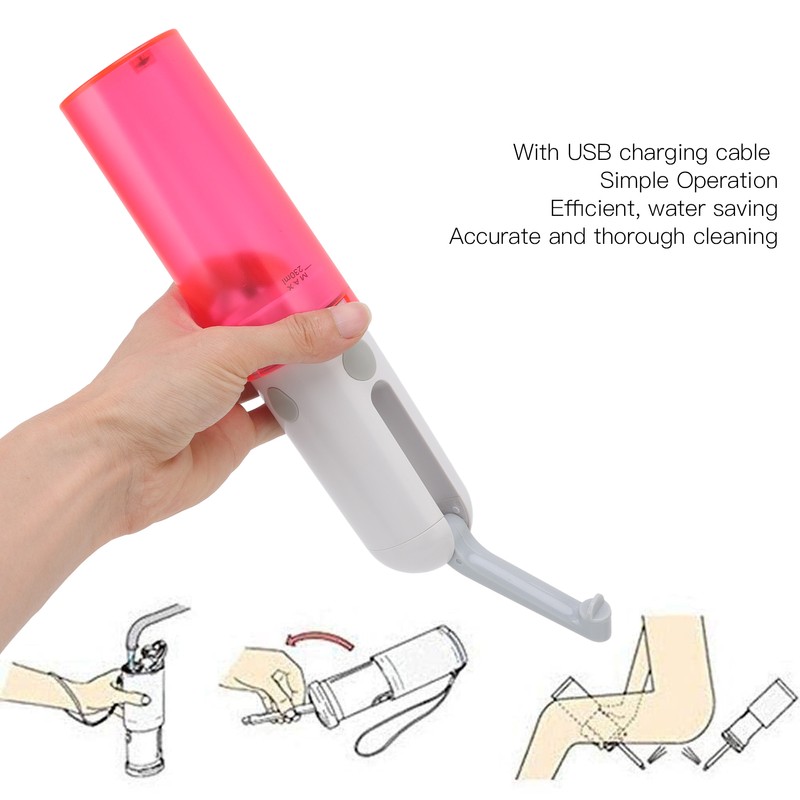 Portable Bidet 230ml USB Rechargeable Efficient Water Saving Simple Operation