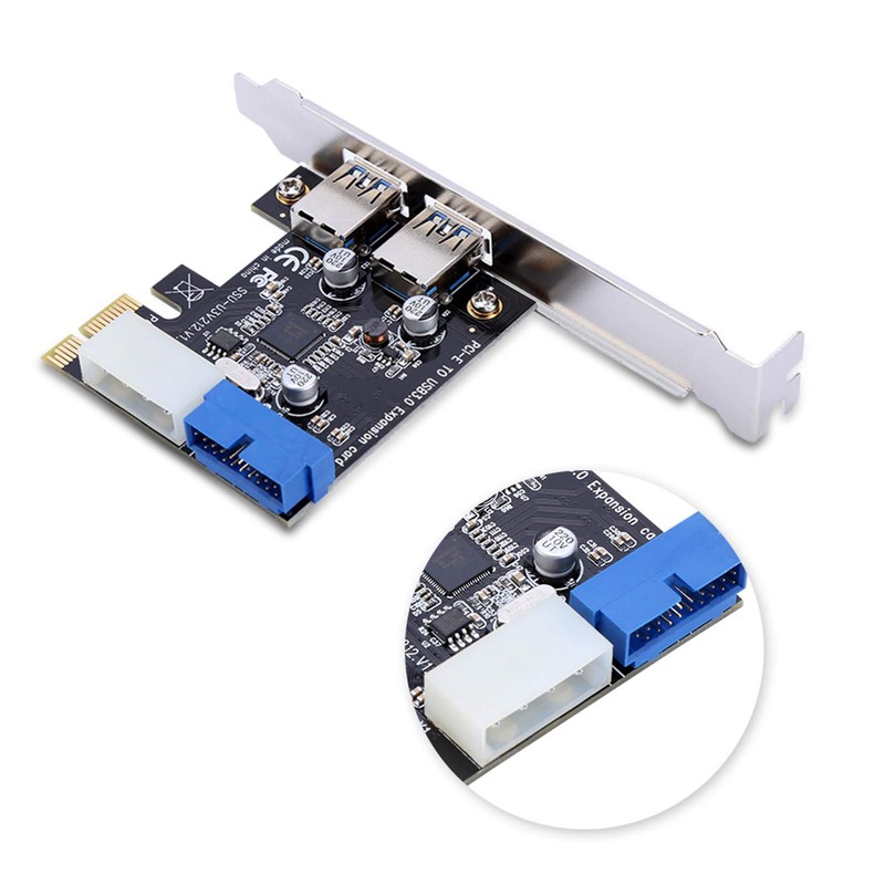 PCI E to USB3.0 Expansion Card Adapter, Easy to Install,