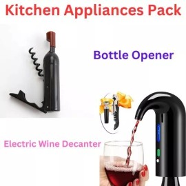 vigor Wine Aerator Electric Wine Decanter & Magnetic Bottle Opener Stick Pack - 2 Combo Pack
