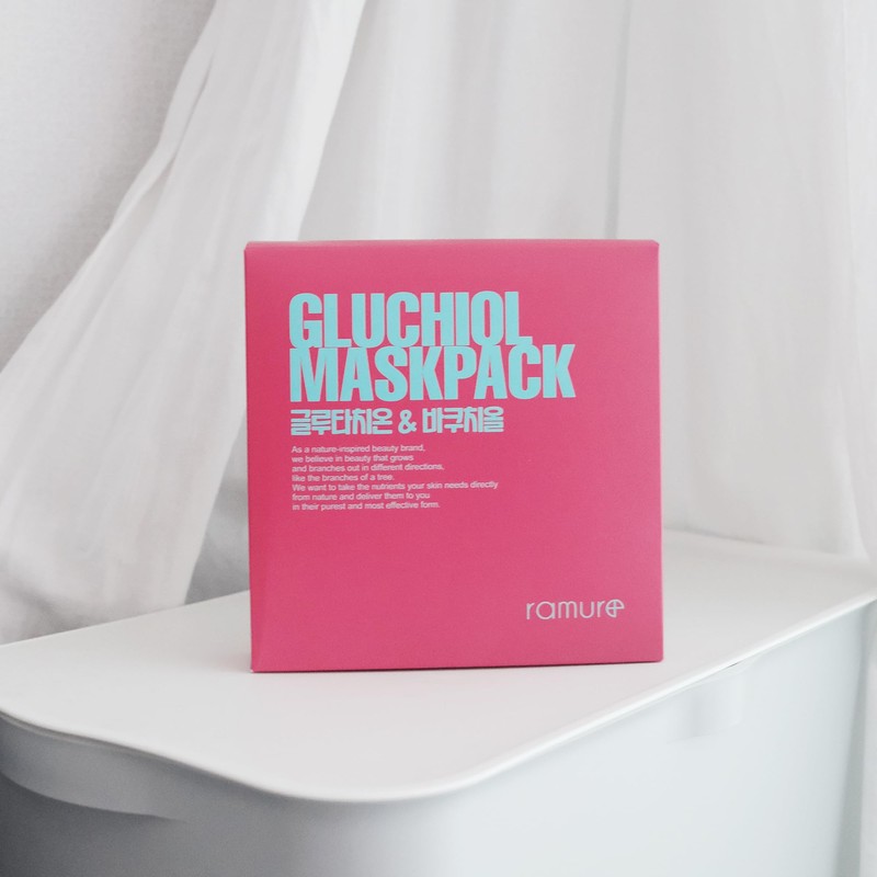 ramure Korean Cosmetics Glutiol Mask Pack, 1 Box, 10 Pieces,