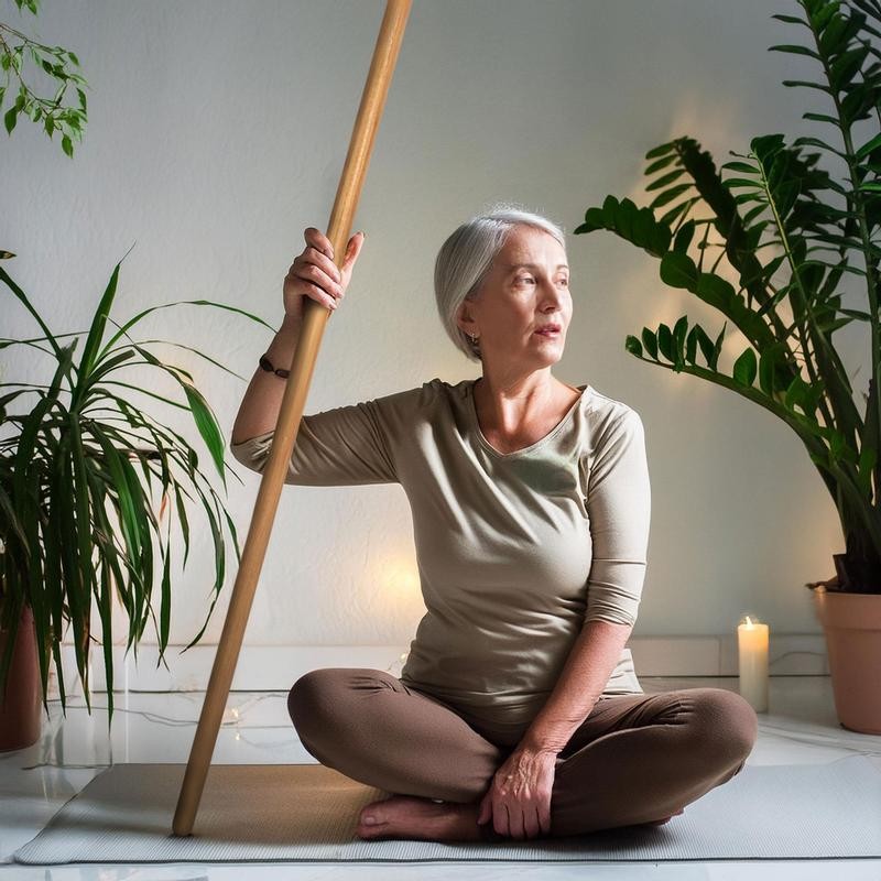 BambooMN Bamboo Bo Staff Round End - Diameter: 1", Length: