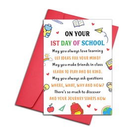 Back to School Supplies Card Dorm Essentials for Girls Guys, First Day of Kindergarten Preschool, Back to School Gifts for Students, Cute Schools Supplies First Day of Schools Gifts for Girls Boys