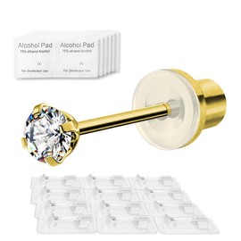 Sterile Earrings for Piercing Gun Warrior Disposable Earring Makers with Alcohol Swabs, Easy to Use at Home, Suitable for Women and Men for Ear and Helix Pack of 12