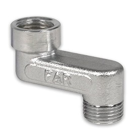 Radiator Offset Piece, S-Connection, 1/2 Inch Female to Male Thread, 40 mm Center Distance