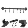 LIFKOME 1Pc Wall Mounted Kitchen Utensil Hook Rack Black Hanging