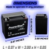 PowerStar YB16CL-B, PS-625 ATV Battery Compatible with John Deere Trail