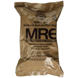 Southwest Beef and Black Beans MRE Meal - Genuine US Military Surplus Inspection Date 2020 and Up