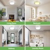 Lightania 16 Inch Flush Mount Ceiling Light, Modern Brushed Nickel