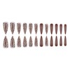 Press on Nails Long Stiletto Fake Nails with Brown Leopard