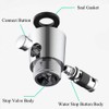 3 Pcs Shower Head Shut Off Valve, G1/2 Universal Button