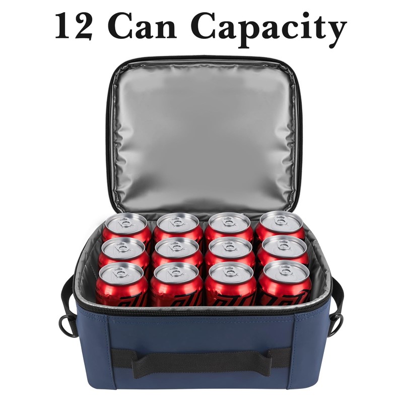 Linkidea Large Capacity Insulated 12 Can Lunch Cooler, Hard Shell