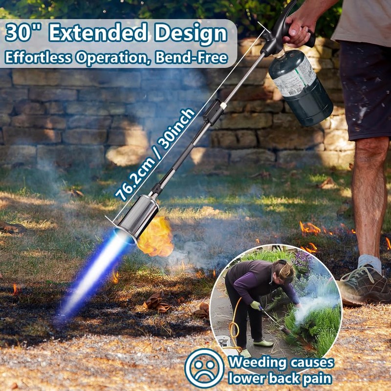 Propane Torch Weed Burner - 1,800,000 BTU Flame Thrower with
