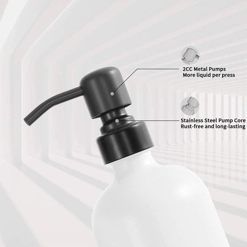 Prus Waso White Soap Dispenser Set, Contains a Bathroom Hand