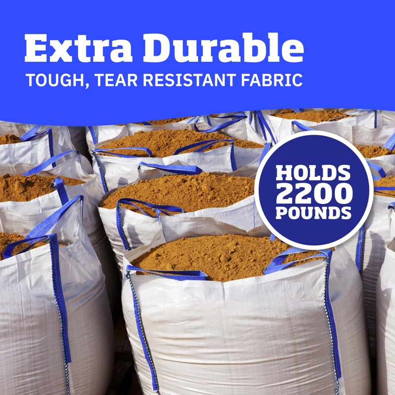 DURASACK Heavy Duty Builder's Bulk Bags 200-Gallon White Woven Polypropylene