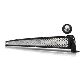 54 Inch Curved LED Light Bar, AKD Part 396W Quad Row Off Road Driving Light Spot Flood Combo Curve LED Work Light Roof Light for Trucks Pickup Tractor Ram GMC Chevy Golf Cart Boat
